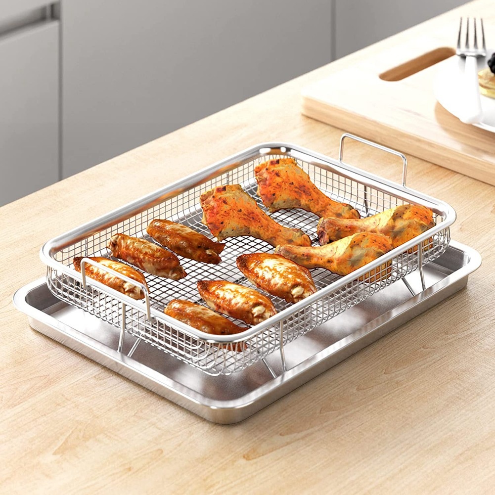  Air Fryer Basket for Oven - Non-Stick Oven Air Fryer