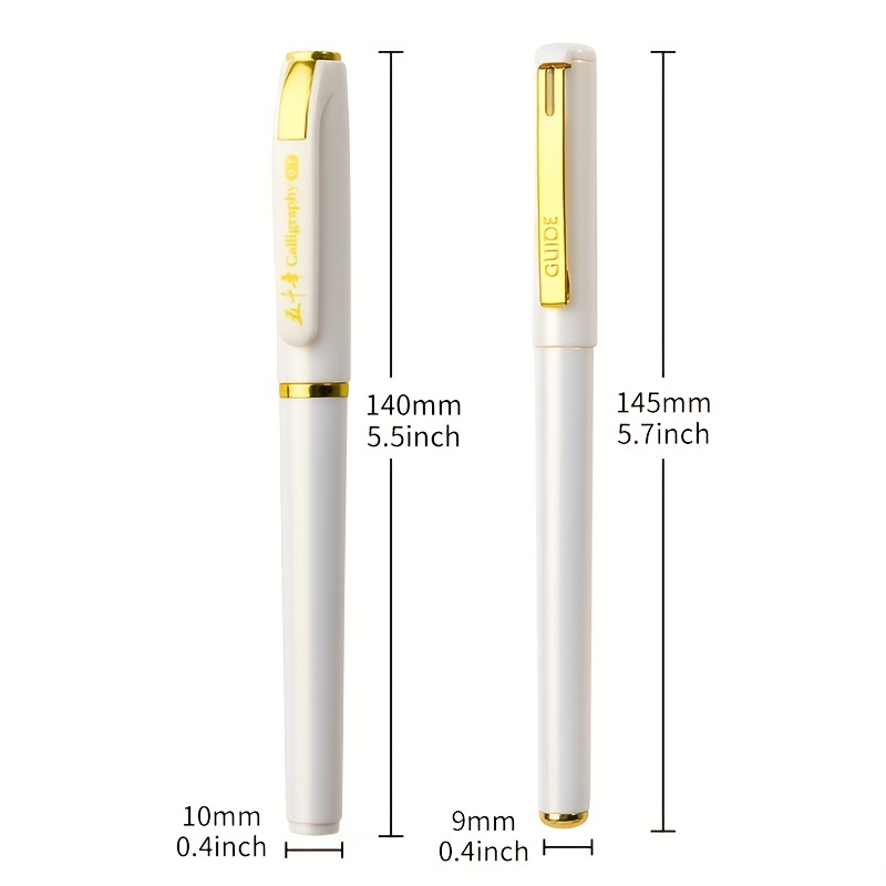 Colored Pens Bulk 6-Pack,Cute Noble Gold Line Penholder Pens,Colorful Pen  Gel Pens,Waterproof Color Micro-Pen,White and Simple Fashion Style Smooth