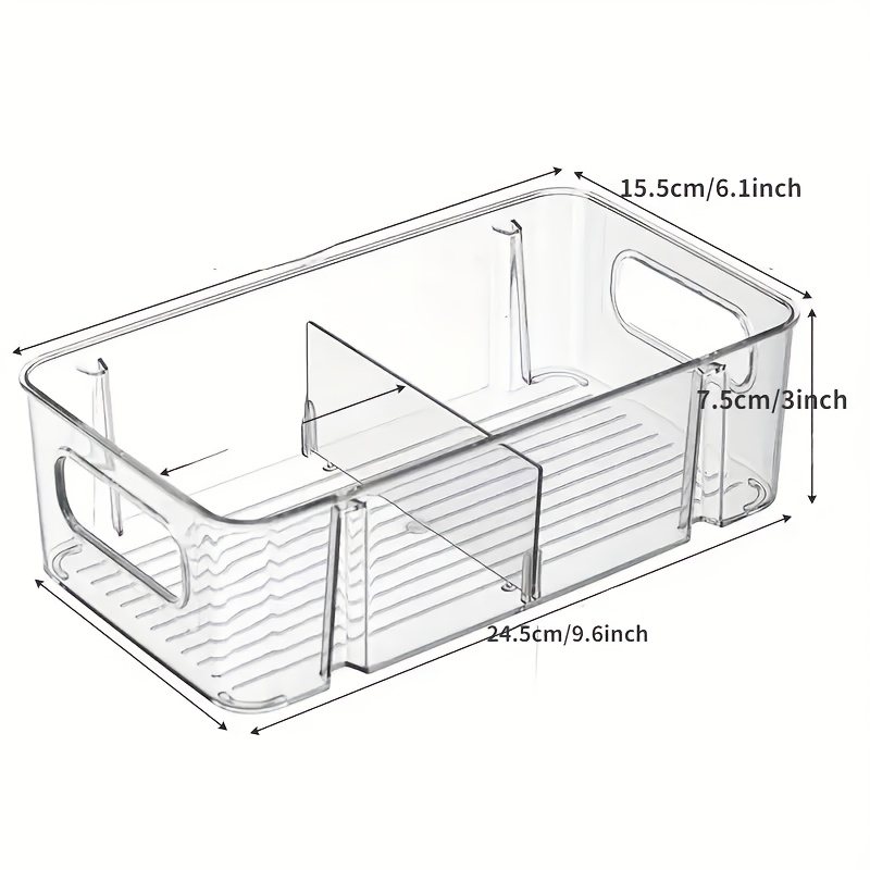 Kootek Contenedores organizadores de refrigerador con divisores extraíbles,  organizadores de congelador, contenedores transparentes de organización y