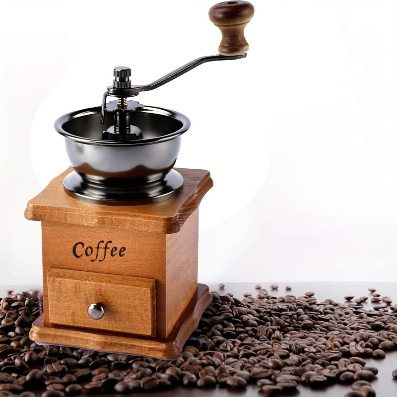 Molinillo de café – Molinillo de café manual con ajuste de engranaje  ajustable y rebaba cónica de cerámica, molinillo de mano para uso doméstico  y