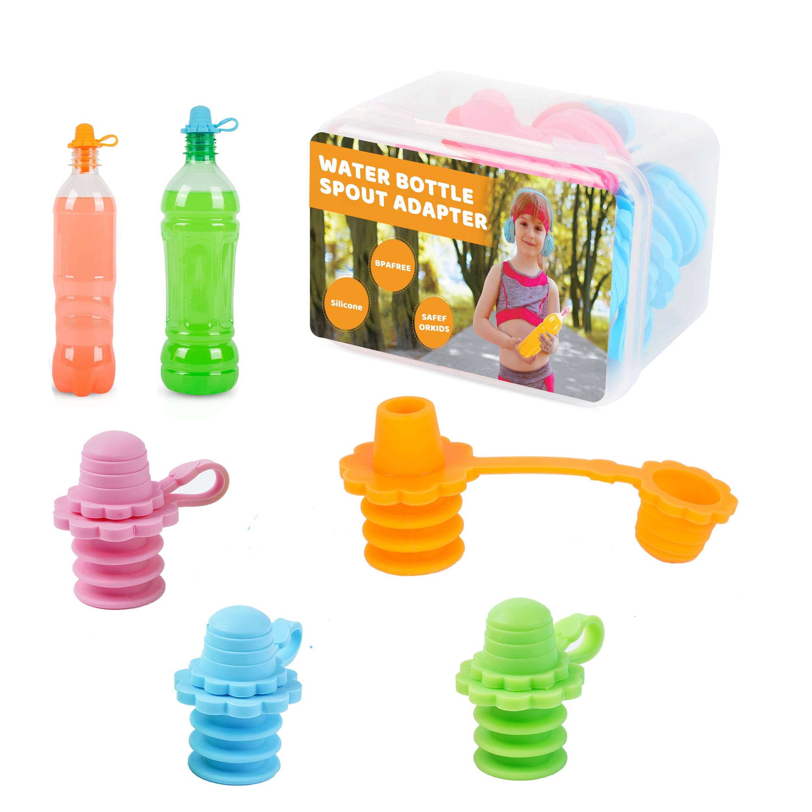 Water Bottle Silicone Bottles Top Spout Adapter - Temu