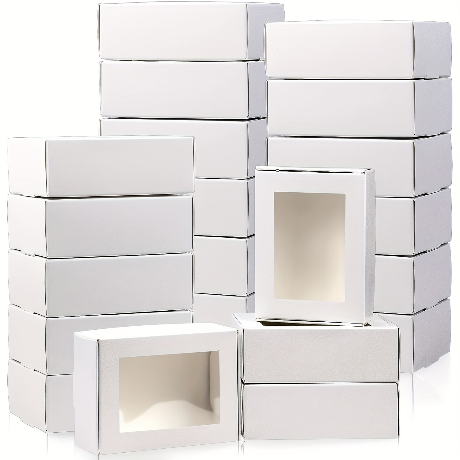 30x Cajas de embalaje con tapa transparente, cajas de embalaje para cajas  de regalo o joyería con ventana, caja de embalaje de exhibición Kraft -   México