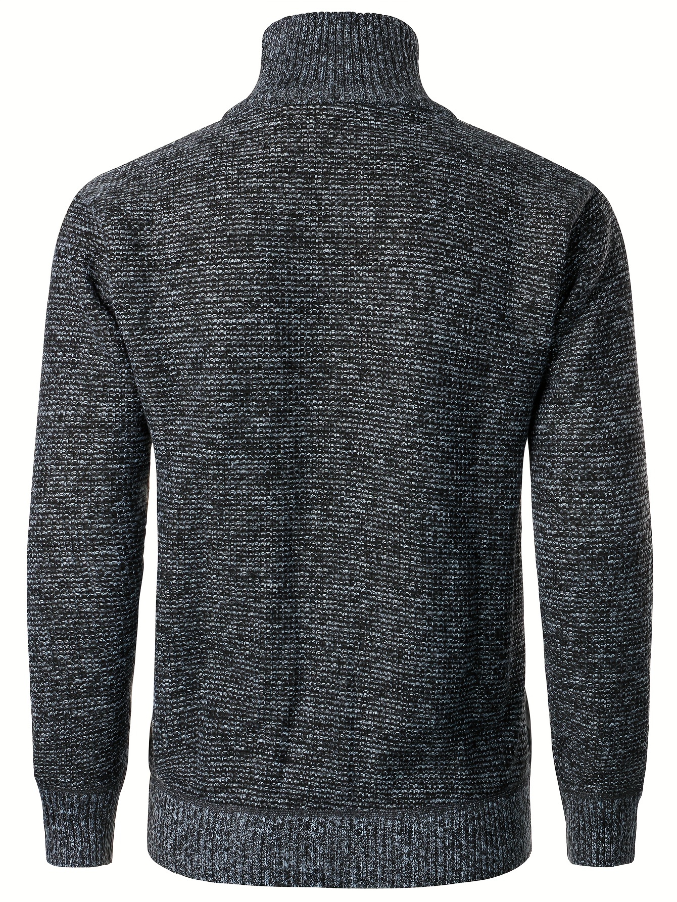Comprar Cozy Up Suéter tipo cárdigan con cremallera completa para hombre,  corte entallado, suéter de punto con cremallera y bolsillos