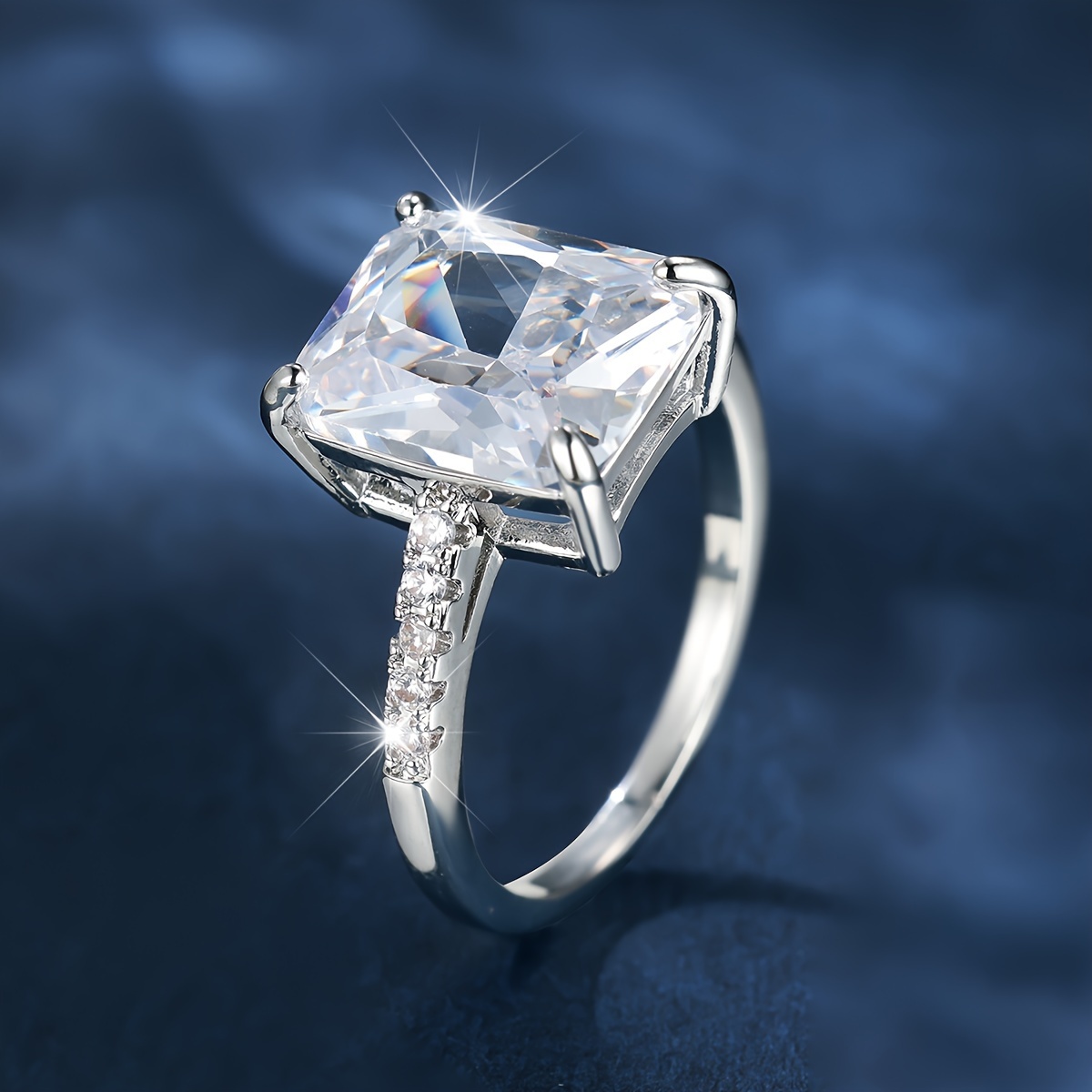 Dupes Bague De Promesse De Luxe Incrust e De Zircone Temu France