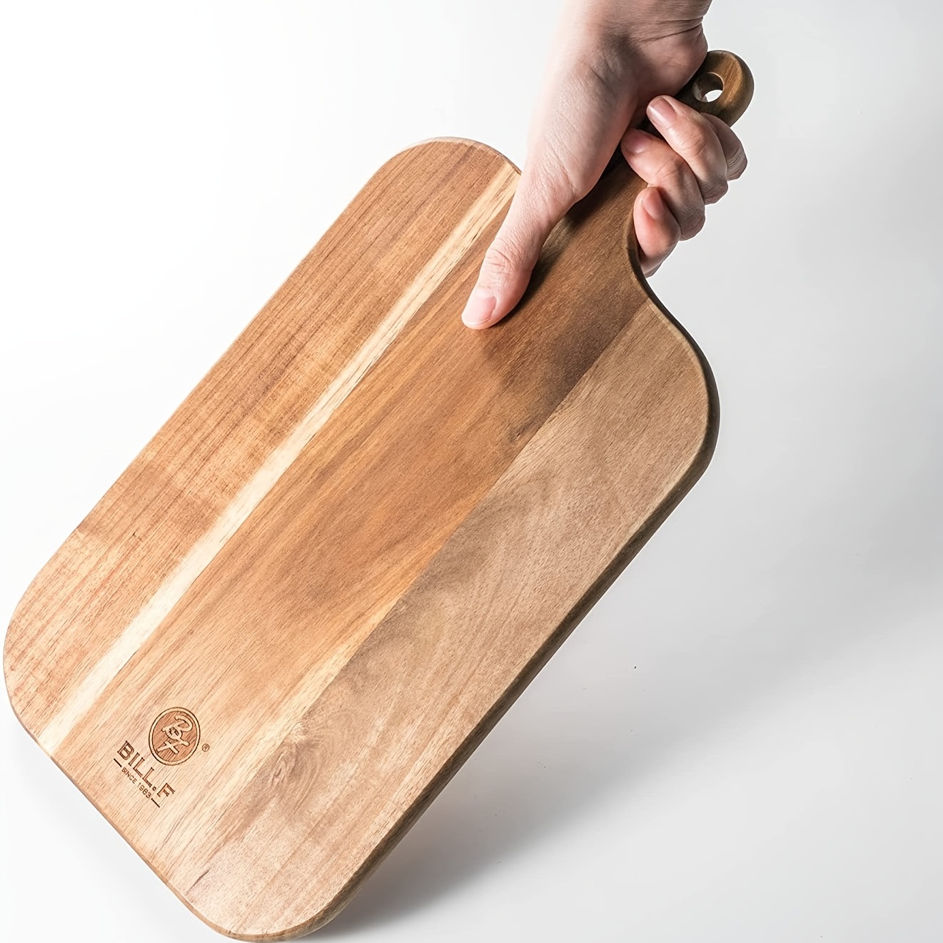 Acacia Wood Cutting Board Large And Small With Handle Long Wooden  Charcuterie Board Paddle Cheese Board Serving Boards For Kitchen Meat,  Pizza, Cheese, Bread, Vegetables & Fruit - Temu