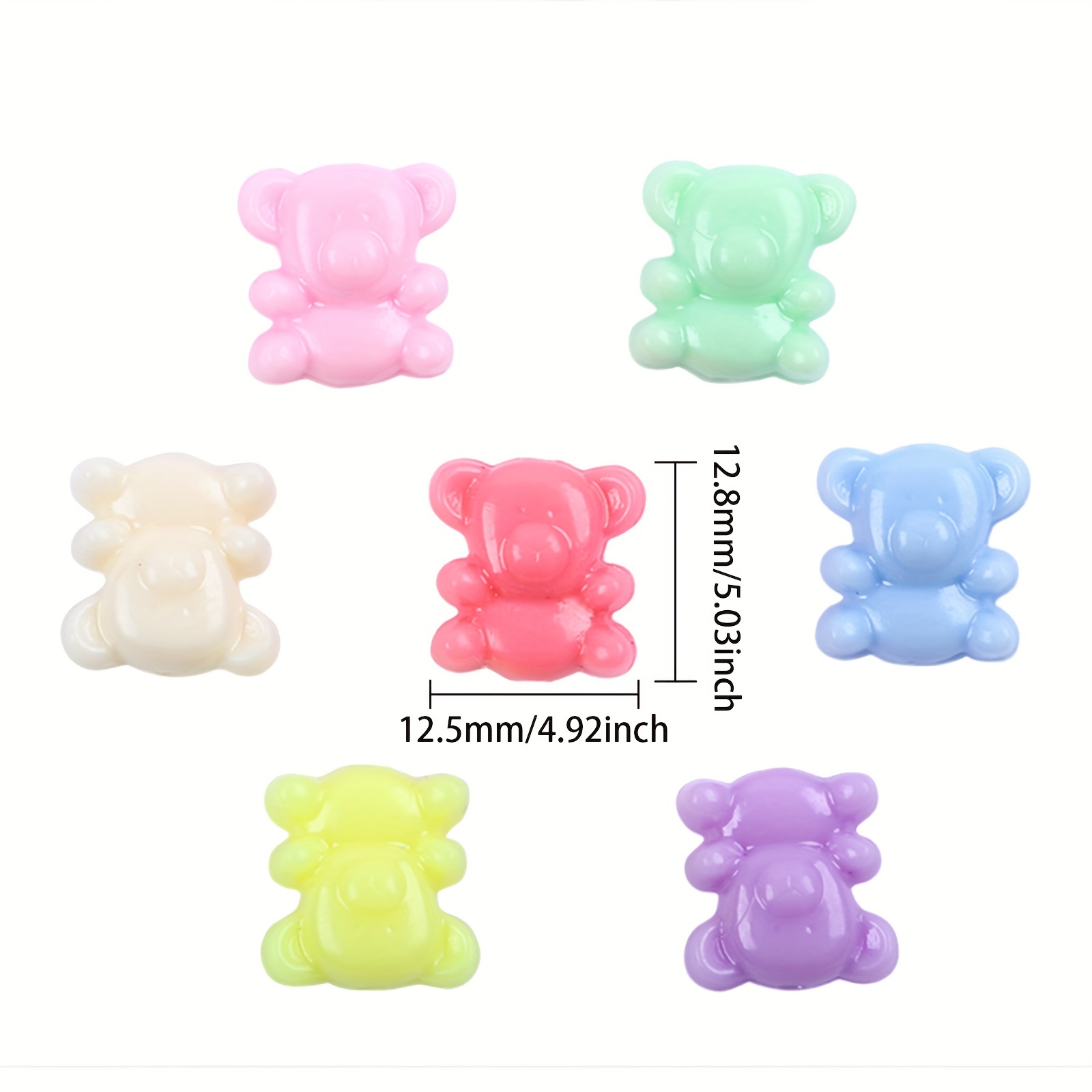 Mix Cute Bear Spacer Beads Big Hole Acrylic Animal Beads For - Temu