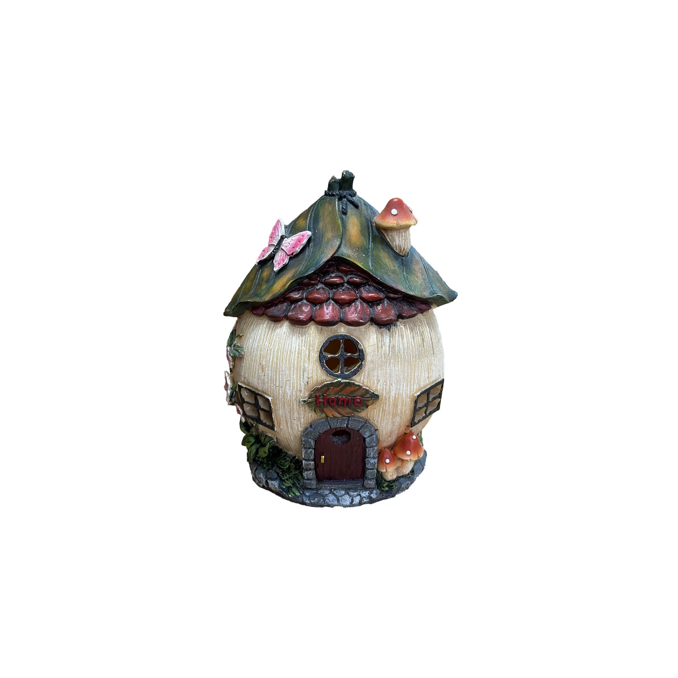 Image of Mushroom House Resin Solar Light, Suitable For Garden, Courtyard, Lawn, Doorway, Pond, Balcony, Window Sill, For On Holidays