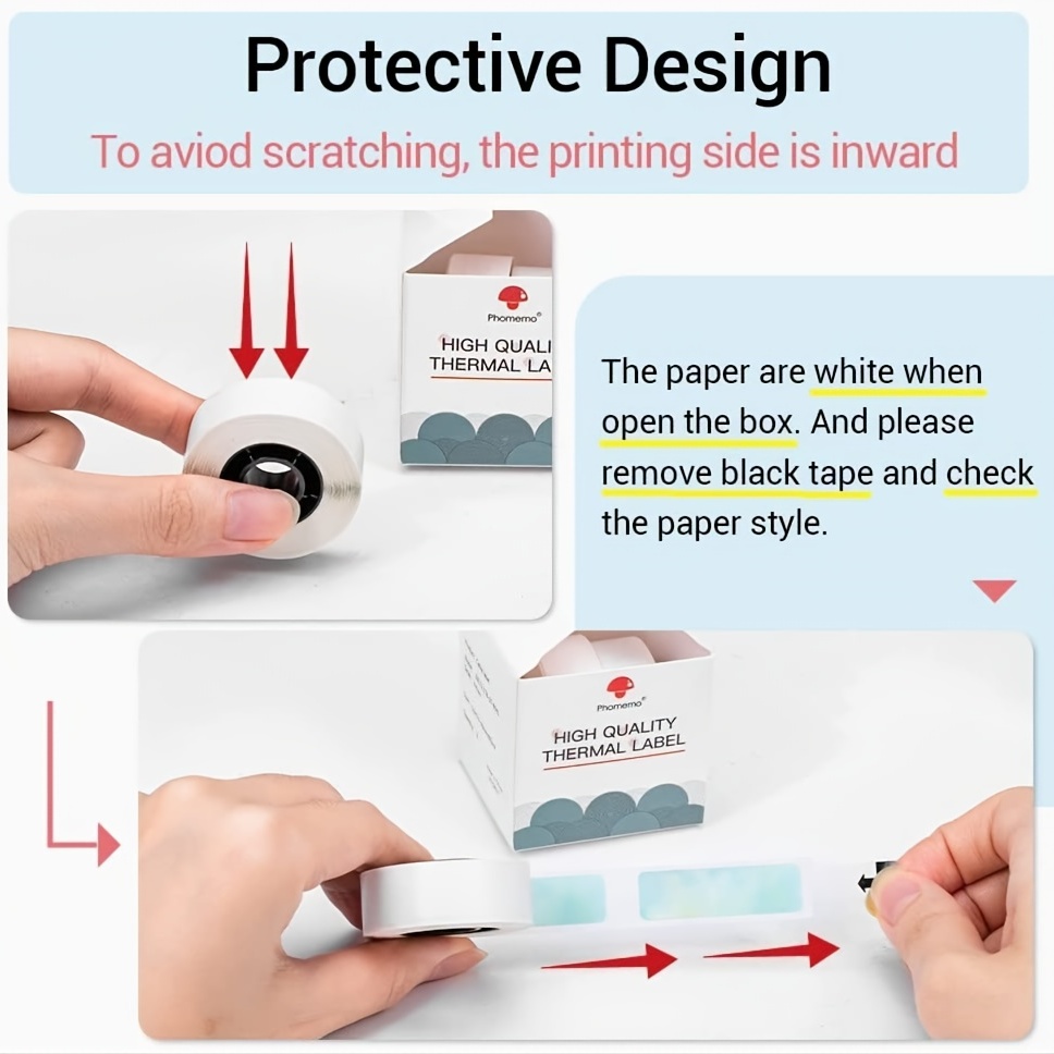 Multi size White Label Tape For Phomemo D30 Label Printer - Temu