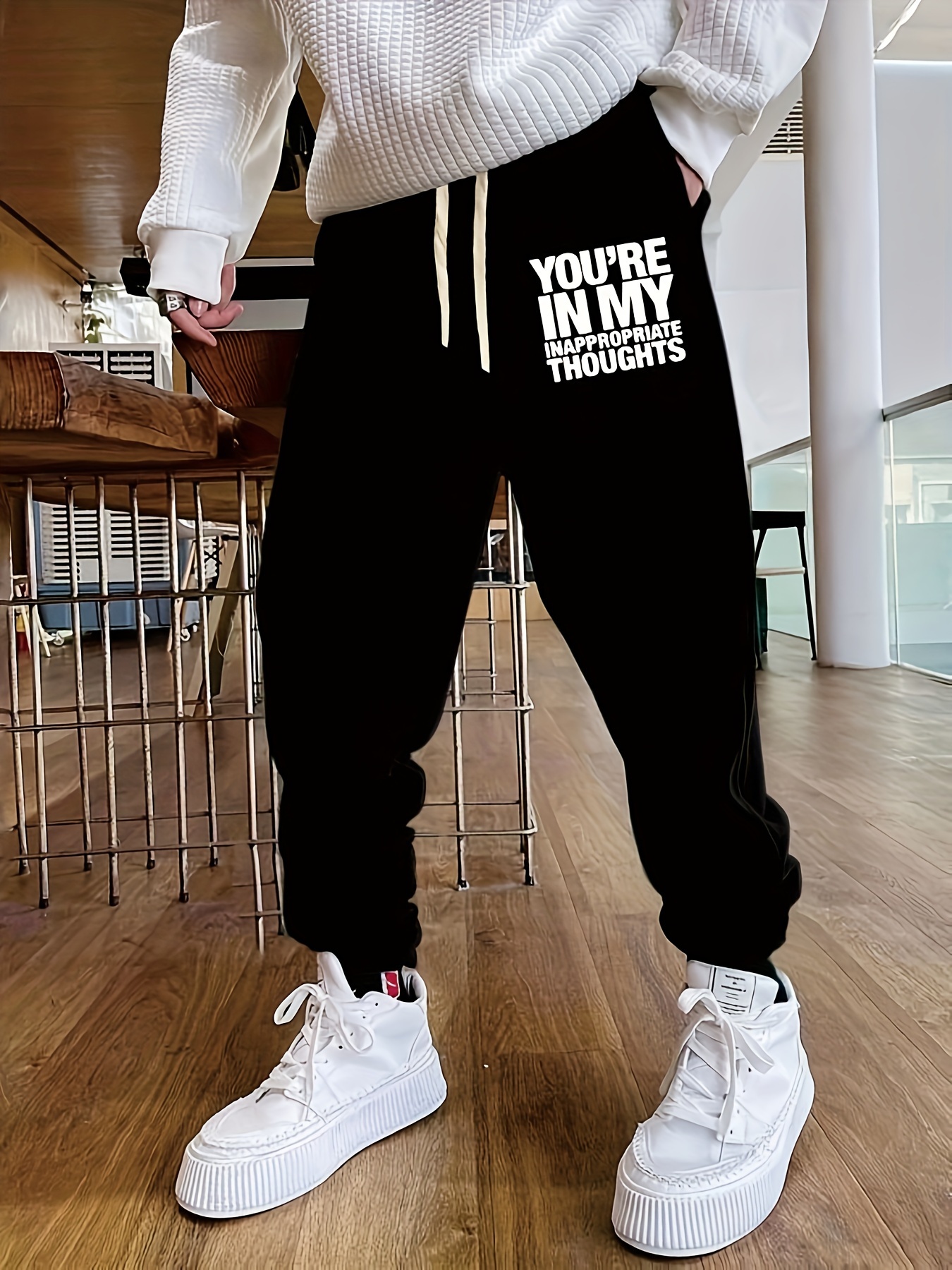 Pantalon De Sport Homme MIWINI - Jogging Respirant Avec Bande Dorée, Confort Et Style Décontracté - 5
