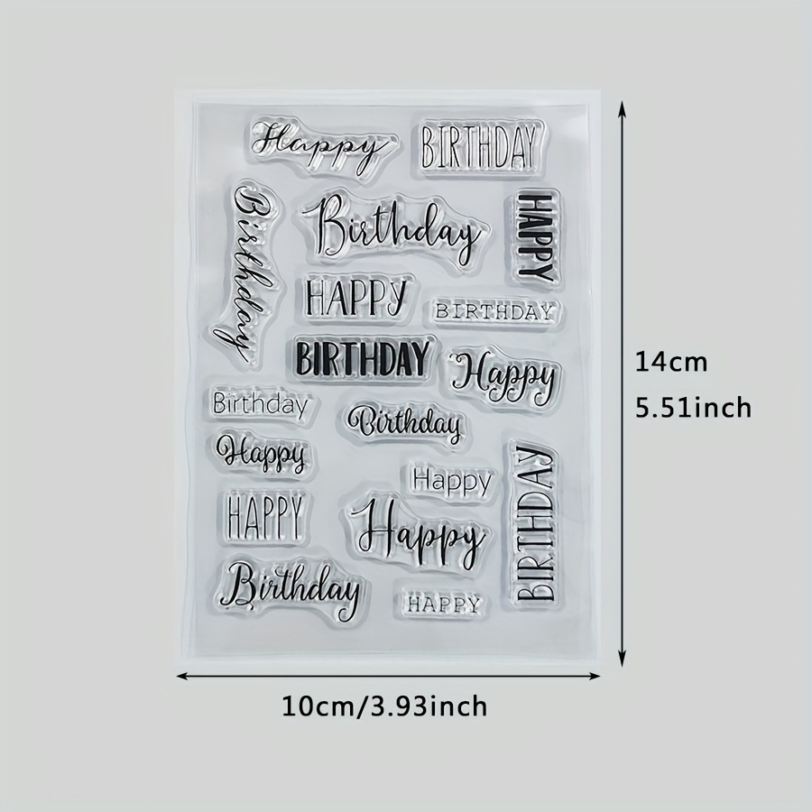 Image of Birthday Parties And Daily Greeting Phrases Series Clear Stamps And Metal Cutting Dies Set For Diy Scrapbooking Decoration Paper Craft Album Card Making Craft Embossing And Craft Embossing