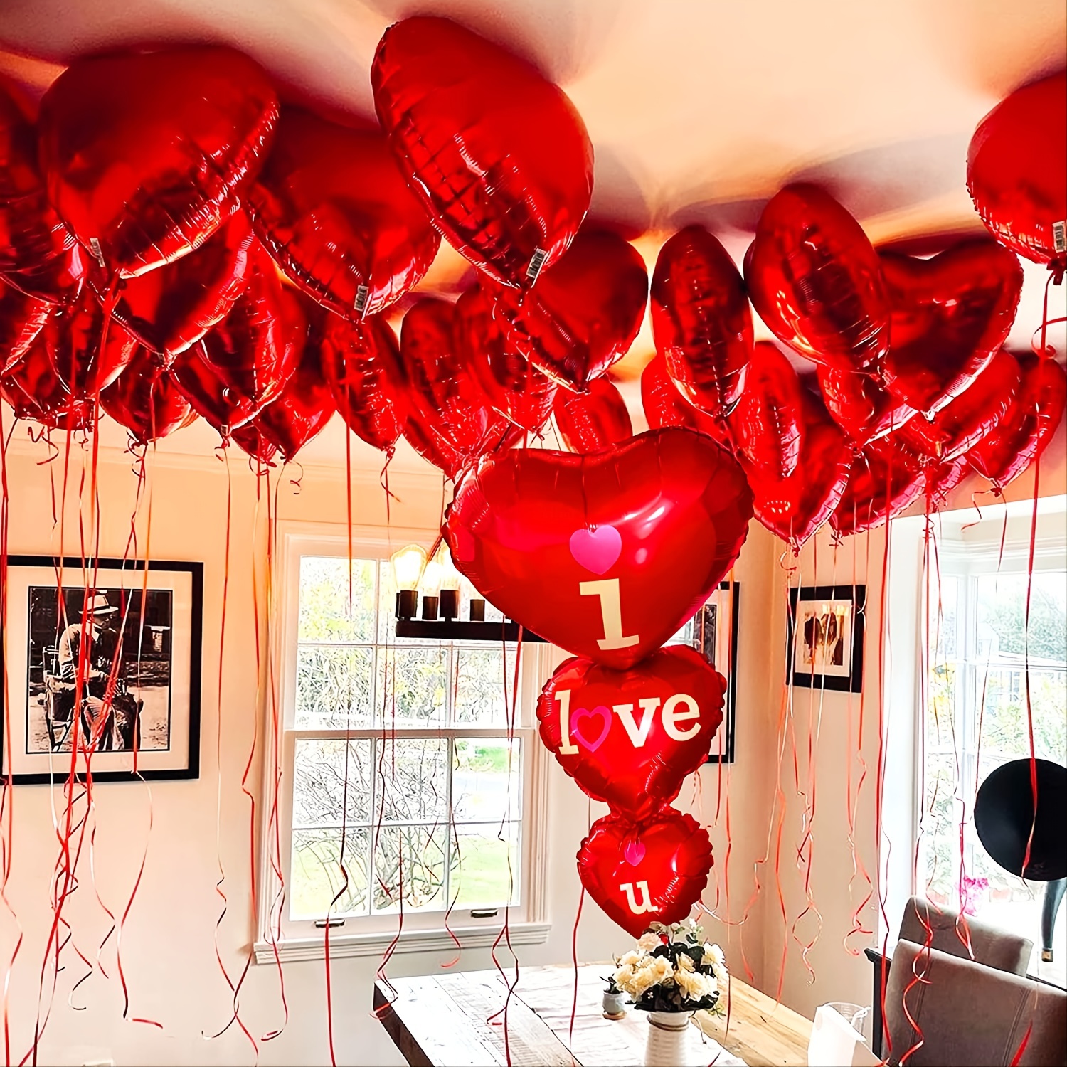 Set Valentine\'s Day Balloons Heart Shaped Balloons Heart Balloon ...