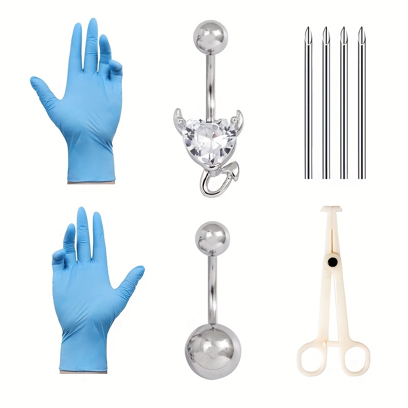26Pcs Professional Body Piercing Kit Piercing Tool Piercing Needles 14G 16G  Navel Belly Button Jewelry Piercing Clamp Set