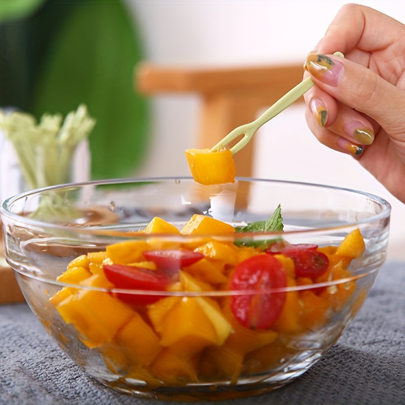 100 Tenedores Desechables Plástico Frutas Mini Tenedores - Temu