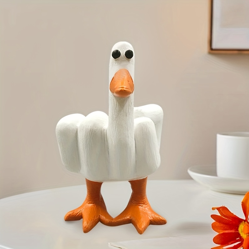  Middle Finger Duck Figure, Funny Middle Finger