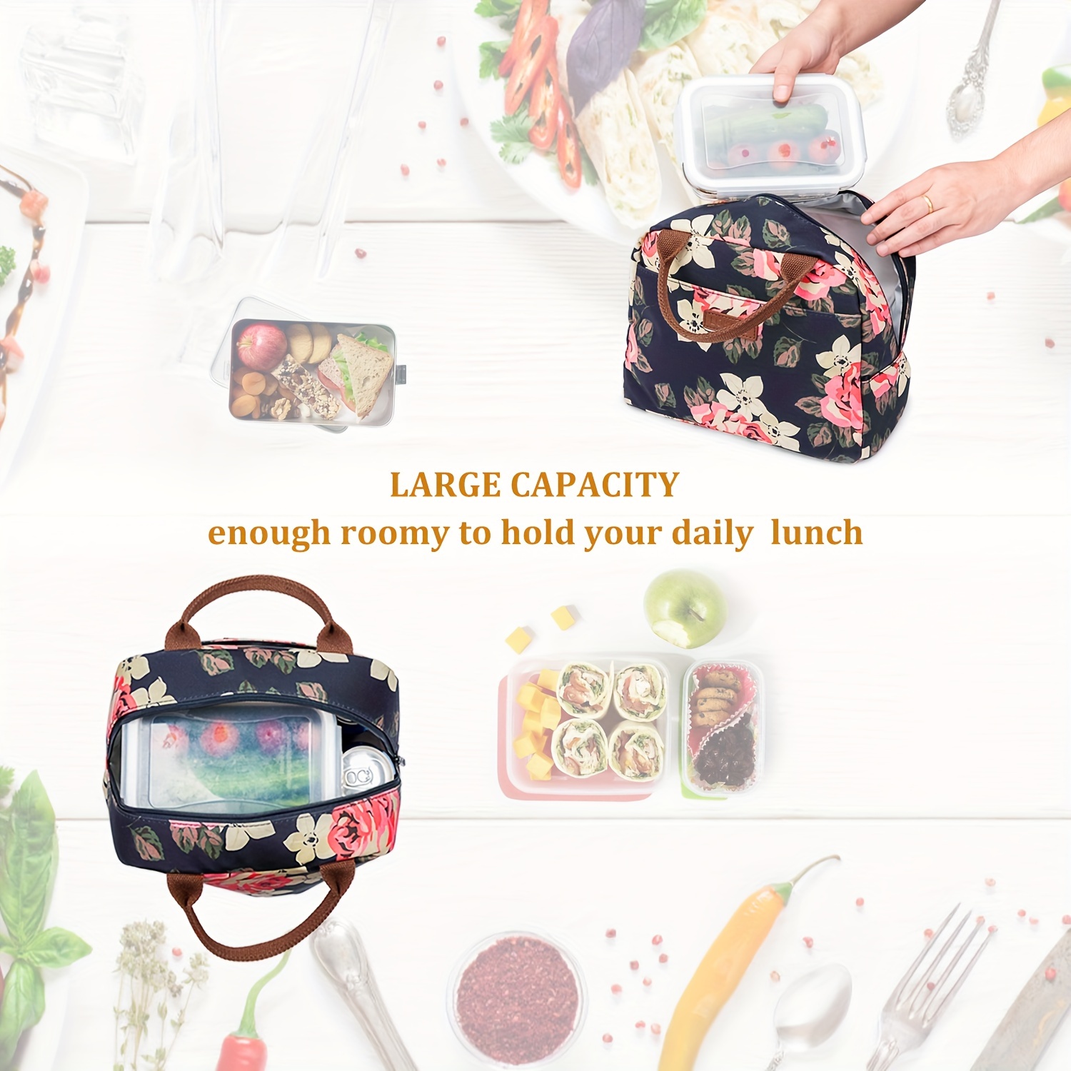 Waterproof Cooler Lunch Bag Insulated Picnic Organizer