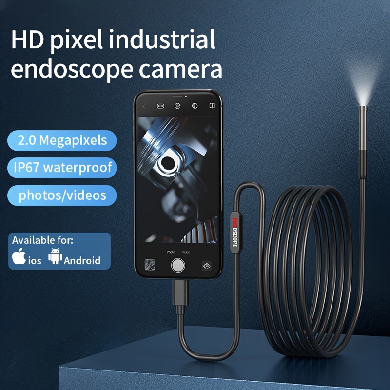 Caméra d'inspection endoscopique USB sans fil, 1200P HD, WiFi