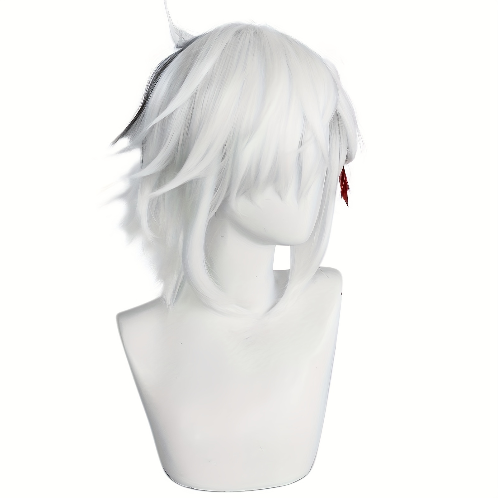 Compra online de Homens curtos e espetados em camadas de cabelo sintético  Halloween Anime Cosplay peruca peruca