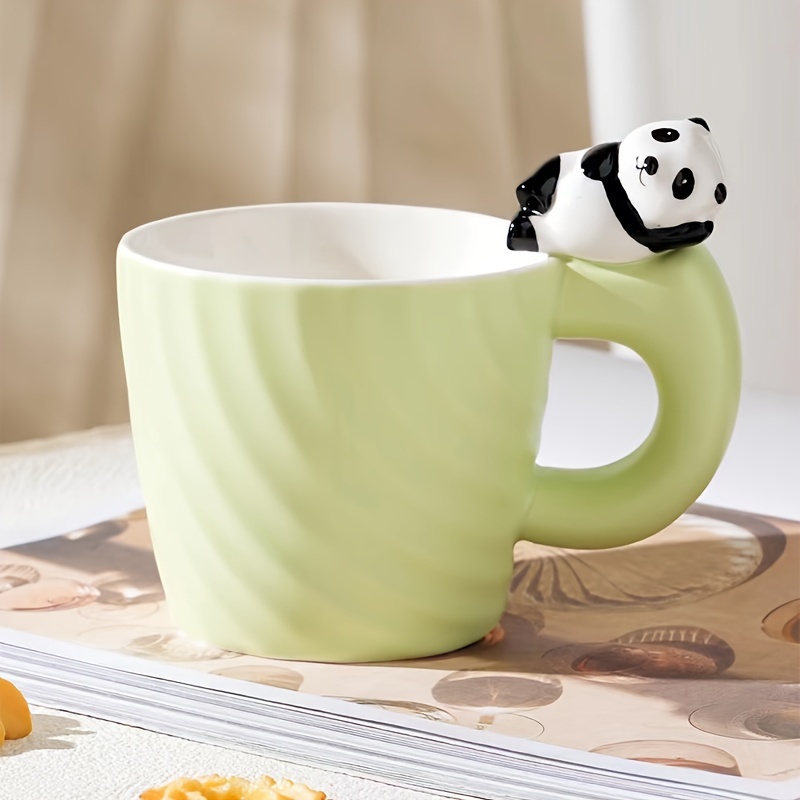 Panda Cup, Funny Coffee Mugs, Panda Cute Coffee Mugs with Lid & Spoon