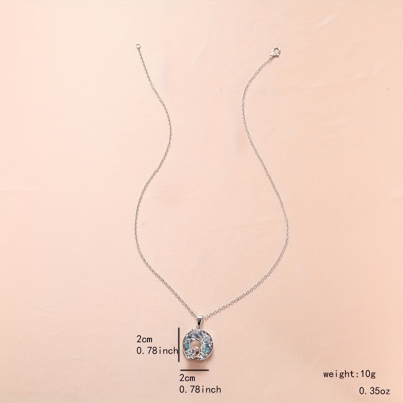 Cat Branch Crystal Pendant Necklace For Men