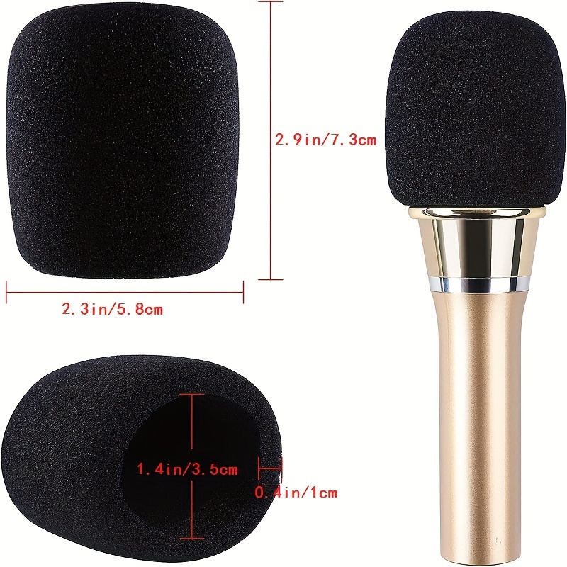 Fundas de micrófono de espuma – Funda de espuma negra para micrófono, para  la mayoría de micrófonos, 6 piezas