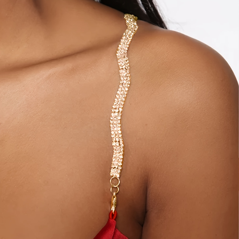 Sexy Sequins Bra Body Chain Bikini Shiny Luxury Harness Necklace Body  Jewelry For Wedding Beach Body Accessories (sliver)