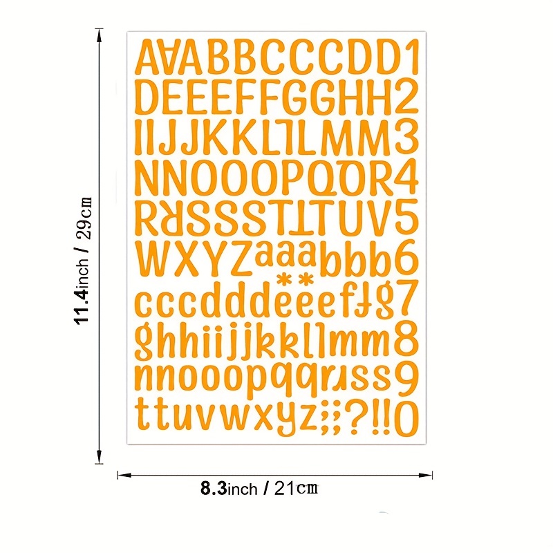 318 Pieces 24 Sheets Large Letter Stickers Big Font Alphabet Letter Number Stickers 2 inch ABC Vinyl Self-Adhesive Sticker Letters Number Kit