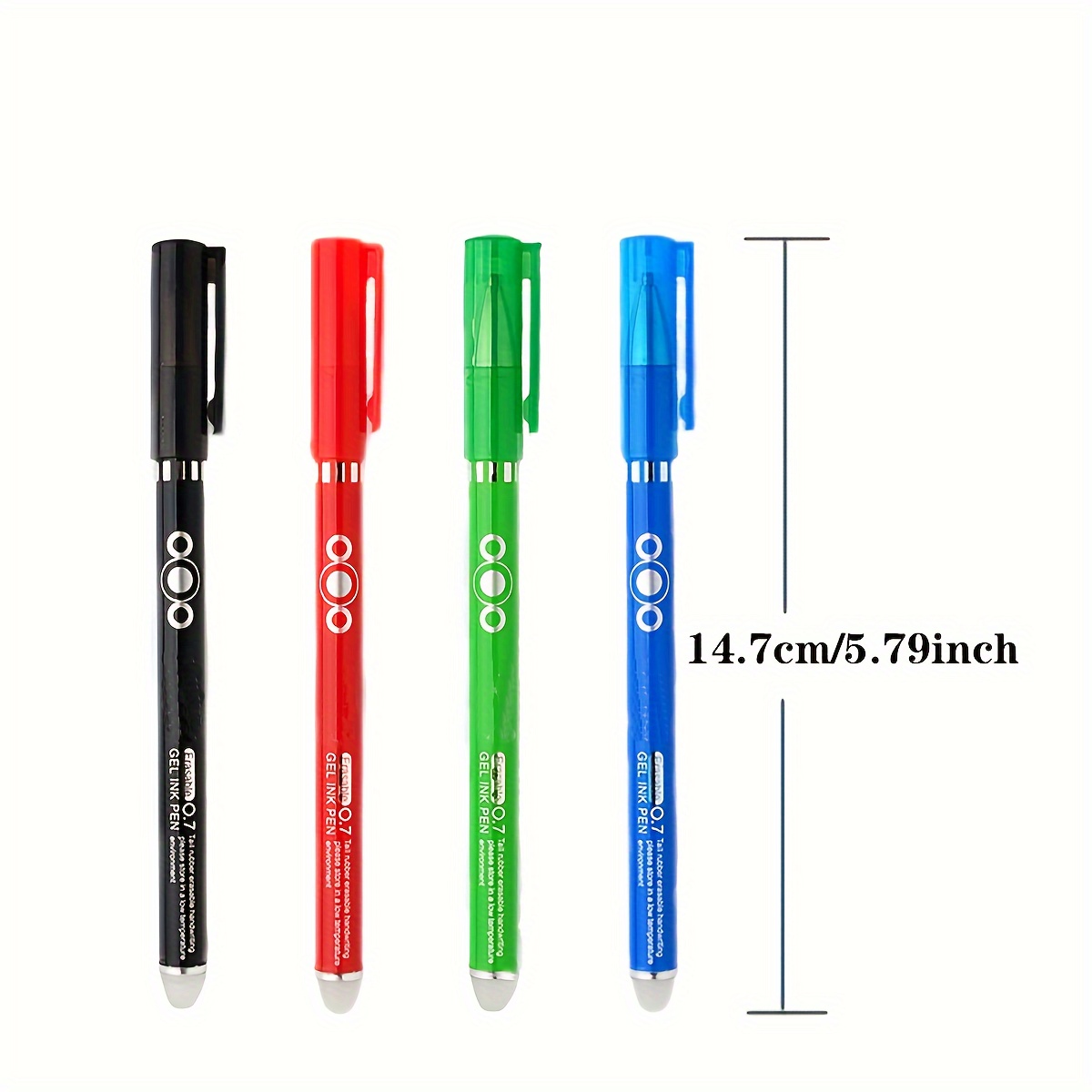 Erasable Gel Pens: Fine Point With Rubbing Head - Black & Blue