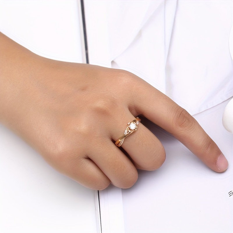Korean Niche Design Floral Ring Women'S Fashion Premium All-Match Band
