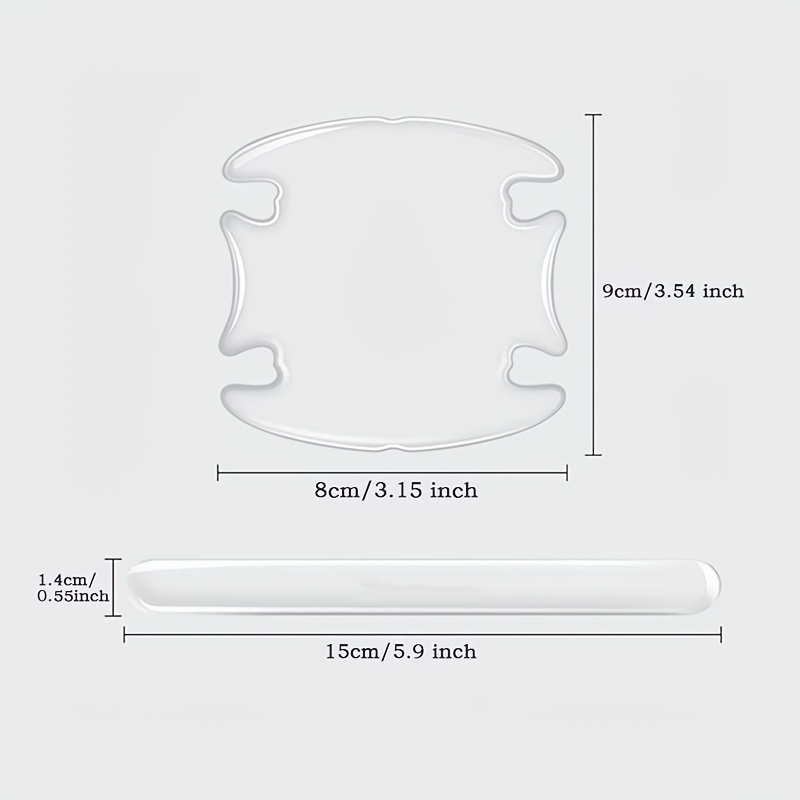 8Pcs Car Door Handle Sticker Scratch Resistant Cover Auto Protection Film