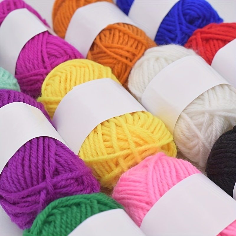 Yinsun 12 Balls Of Acrylic Yarn Mini Craft Yarn
