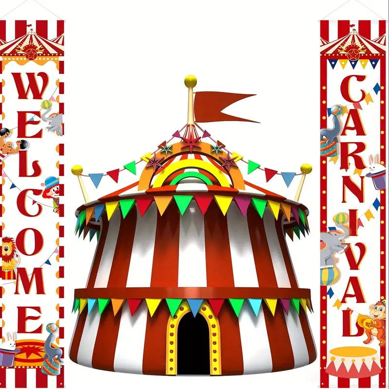 1 Coppia Decorazione Carnevale Segno Portico Carnevale Circo - Temu Italy