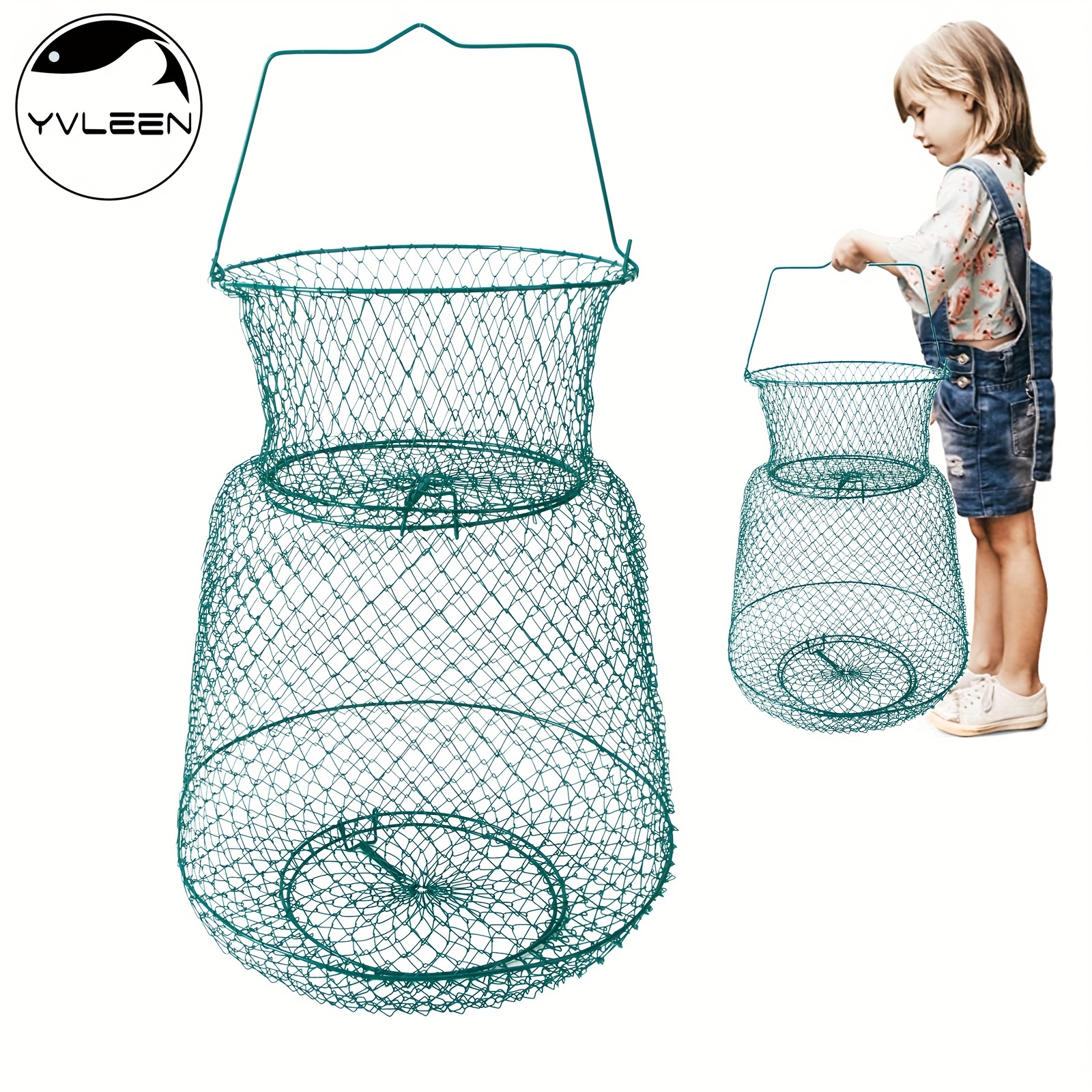* Coating Rustproof Fish Basket: Collapsible, Robust, and Easy to Use!