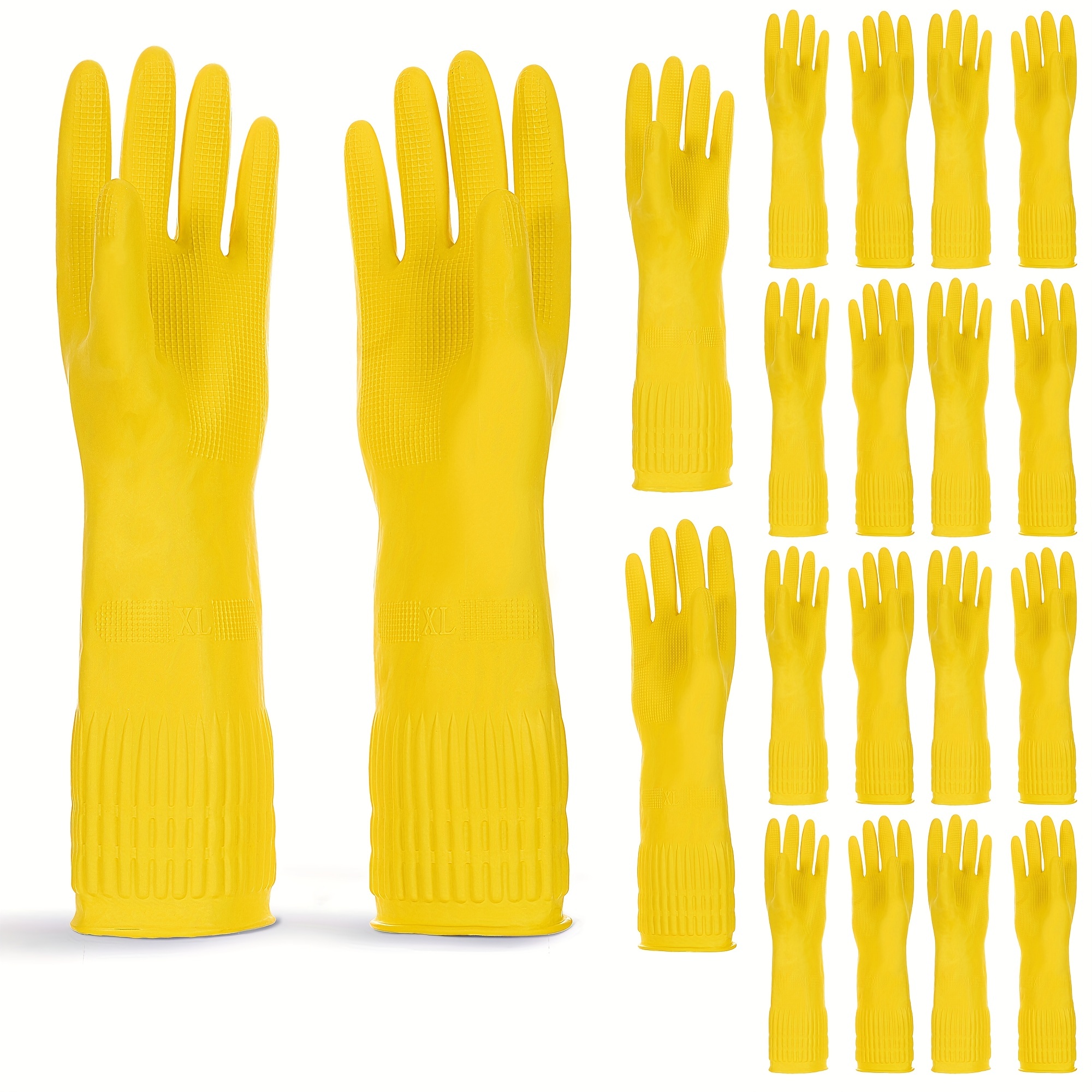  Healeved 2 pares de guantes para limpieza de látex, guantes de  tareas domésticas, herramientas de limpieza del hogar, guantes de limpieza  para el hogar, almohadilla para fregar, protector de mano, guantes