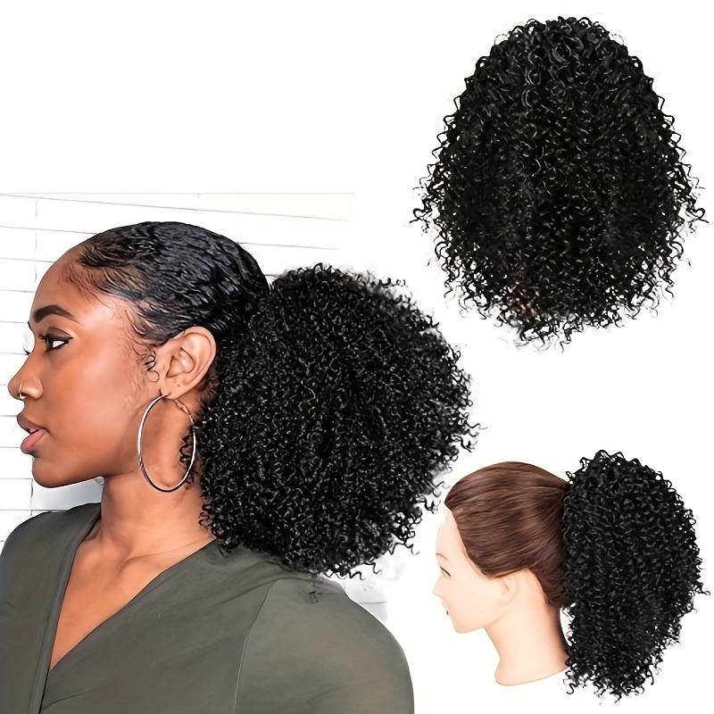 Soft And Stylish Kinky Curly Drawstring Ponytail Hair Extensions For Women Perfect For Afro