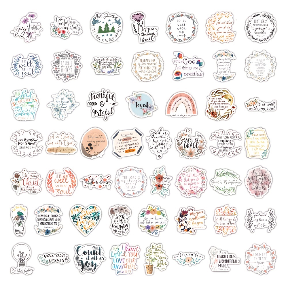 Inspired Christian Stickers bible Verse Stickers Faith - Temu