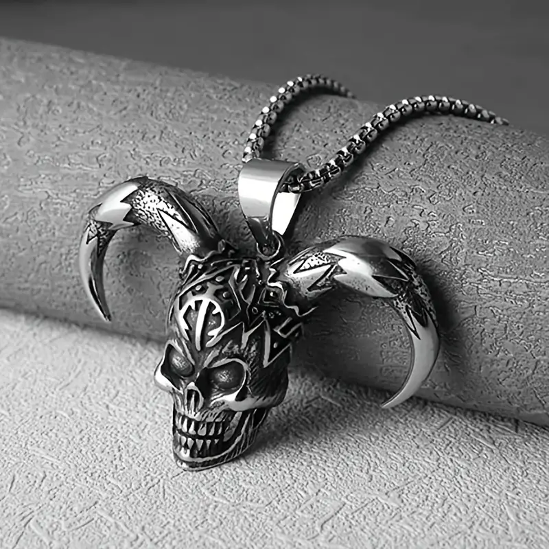 1 Stück Halskette Totenkopf anhänger Gothic mode Einfache - Temu Austria