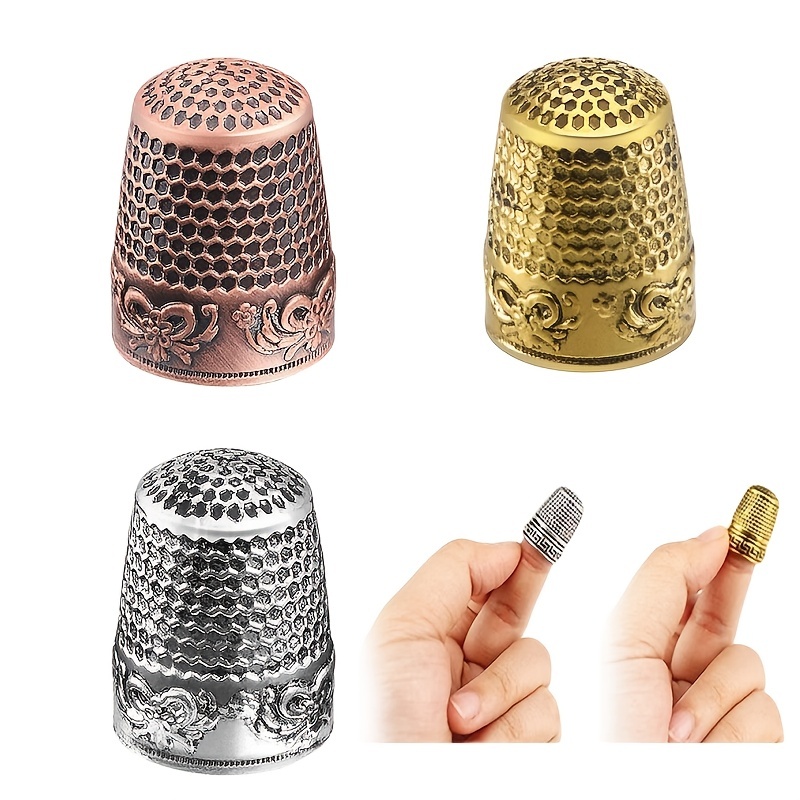 Colorful Sewing Thimble Metal Finger Protector For Sewing Embroidery  Needlework Antique Fingertip Thimble Cap Ring Sewing Tools - AliExpress