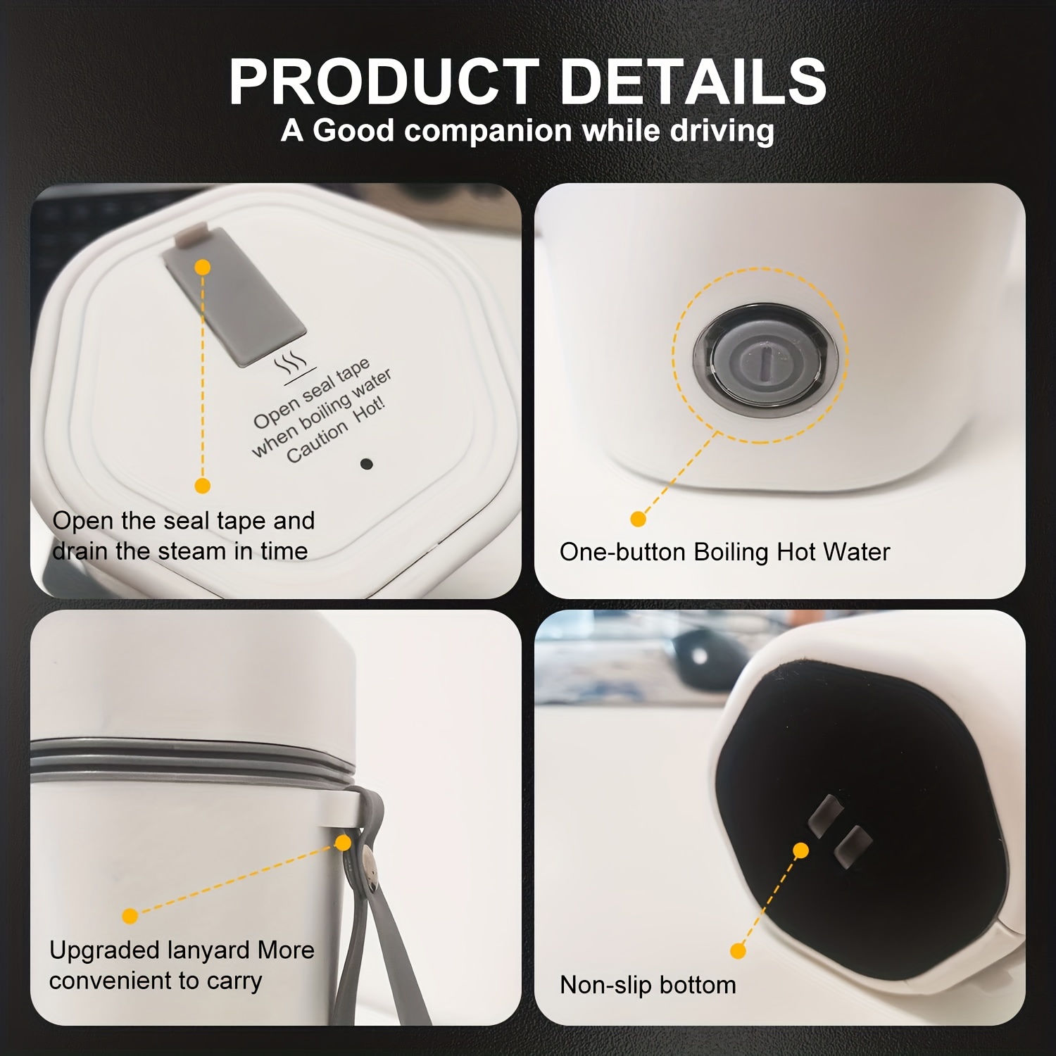 Car Kettle Water Boiler 12v – Portable Electric Kettle - Temu