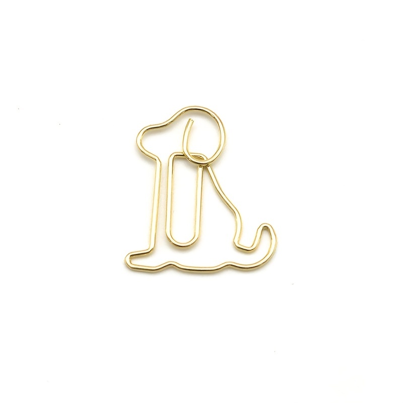 Dog shaped Paper Clips Golden Electroplated Paper Clips Temu