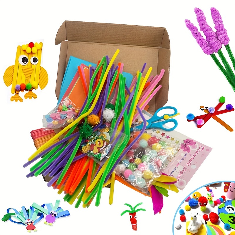 Arts & Crafts Supplies School And Home DIY Toys Gifts And Crafts Pipe  Cleaners Craft Kit Christmas Birthday Gift