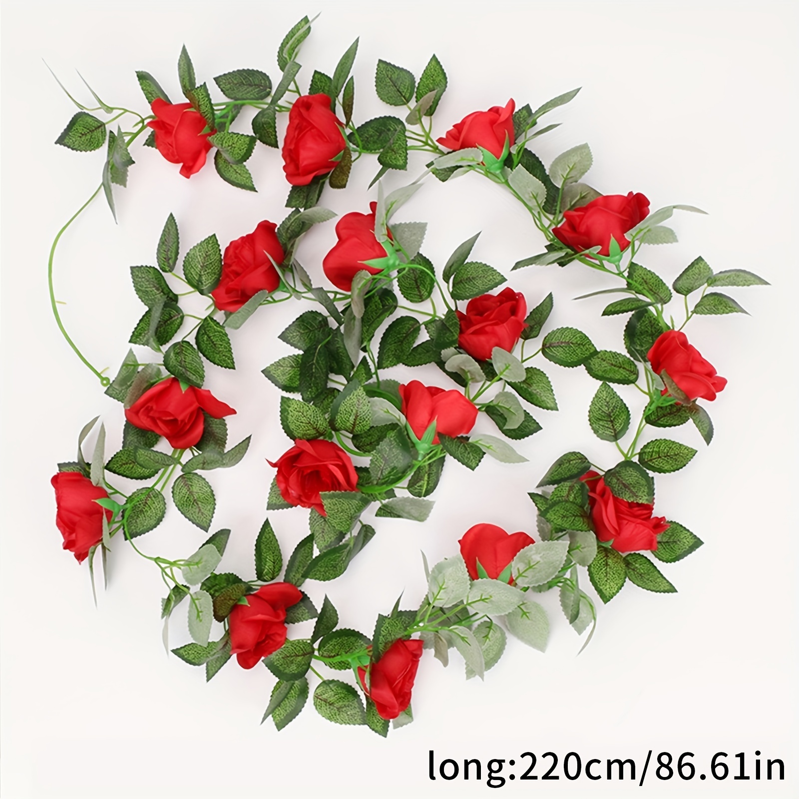 Artificial flowers Plants Green Lvy Leaves Hanging flower Rose