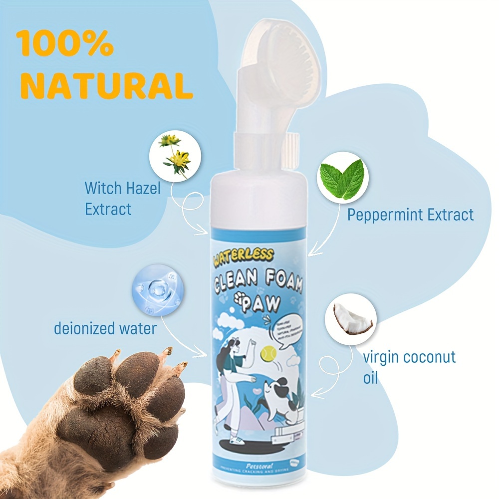 Pet Paw Deodorant Cleaner, No-rinse Waterless Shampoo Dogs And Cats Feet  Cleaning Agent - Temu