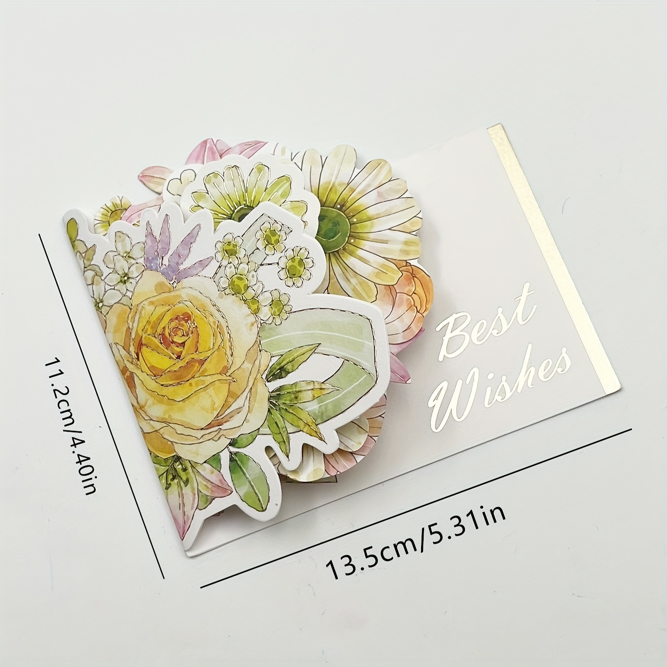 Greeting Cards Small Cards Flowers White Cards Three Eight - Temu