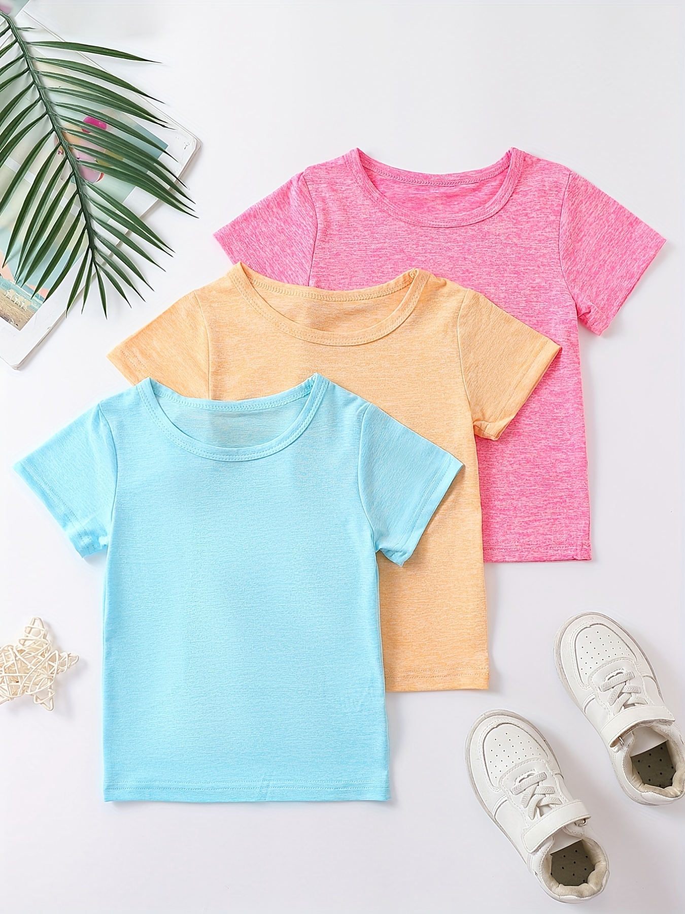 Girls Casual T-Shirt ''Los Angeles & USA'' Print Kids Cute Short Sleeve Tee Summer Tops Clothes,Temu