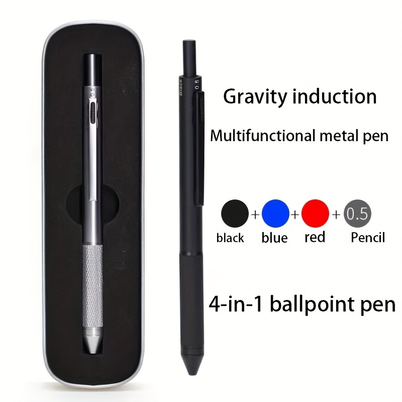 4 In 1 Multicolor Metal Pen with 3 Colors Ball Pen Refills and Automaticl  Pencil Lead Students School Supplies Stationery Gifts - AliExpress