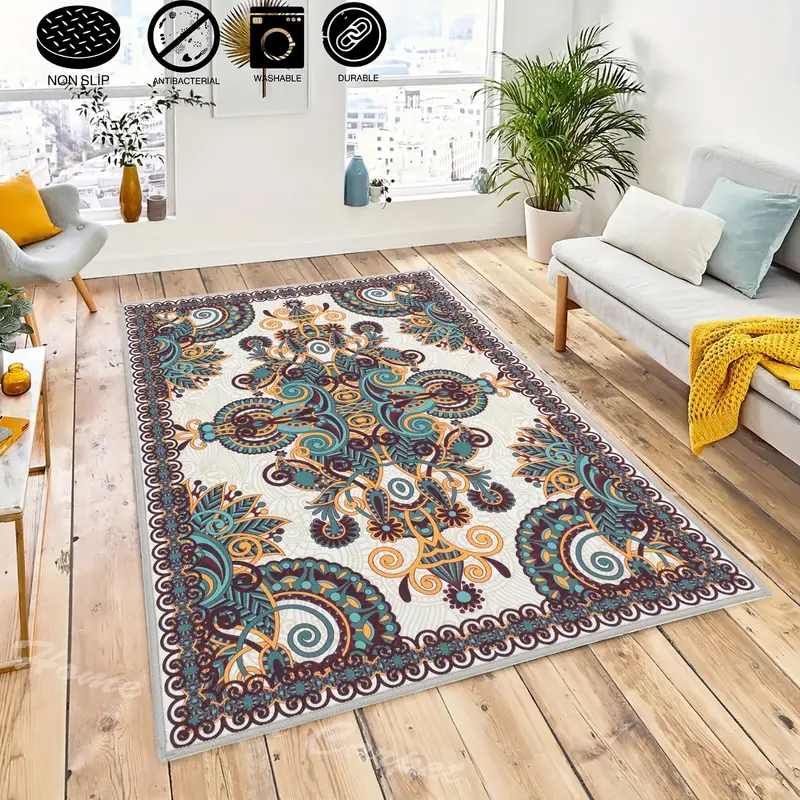 Luxury Floor Mat Carpet, 2024 New Non Slip Soft Large Area Rug Living Room  Rugs for Bedroom Dining Room Home Office Decor Under Kitchen Table Machine