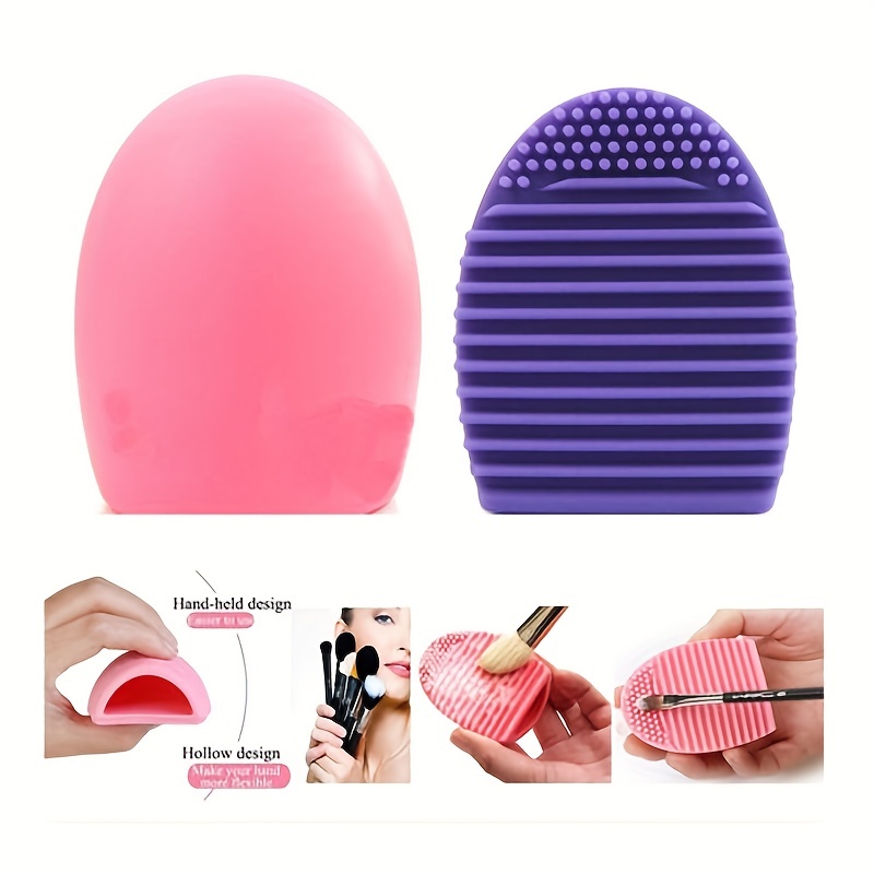 Makeup Brush Cleaner Mat Silicone Cosmetic Cleaning Pad Washing Scrubber  Board Makeup Egg Washing Tool 