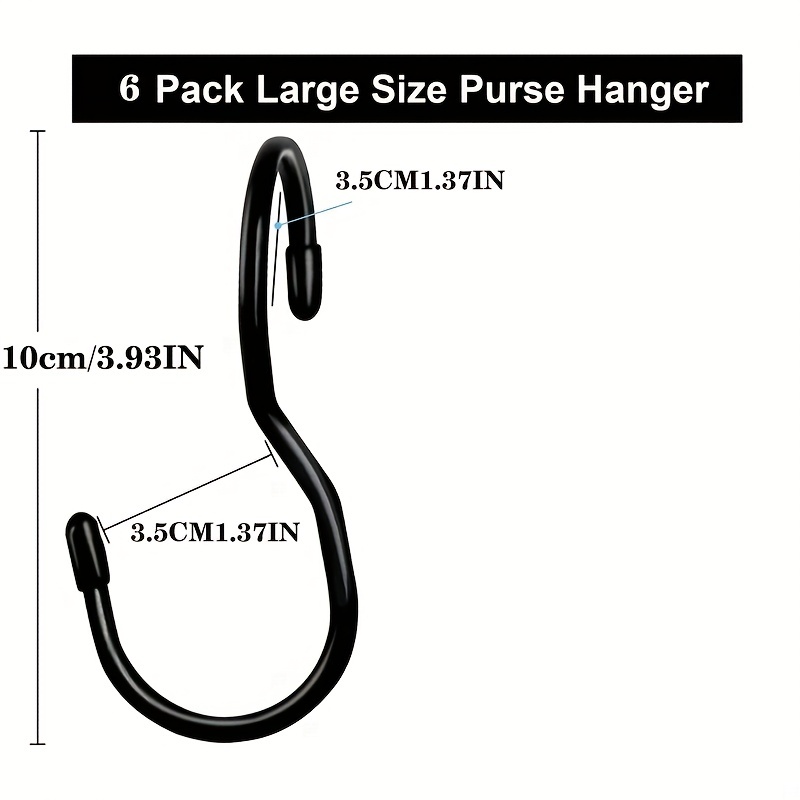 Purse Hanger for Closet, S Hooks for Hanging Twisted Purse Hooks Heavy Duty  S Hooks Handbag Hanger Organizer Space Saving Closet Rod Hooks for