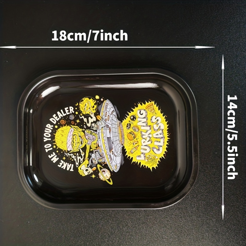 2pcs Metal Rolling Tray Wake Up Tray Home Decor