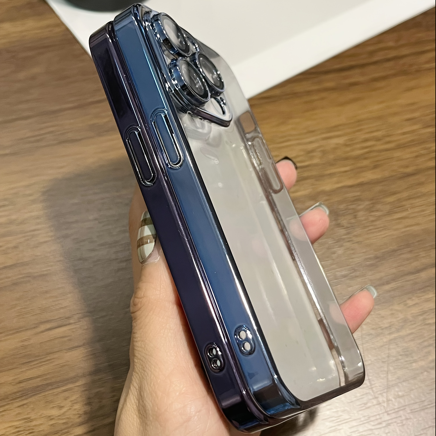 Funda Dura Pc Transparente Sin Bordes Lujo Ultrafina Iphone - Temu Chile